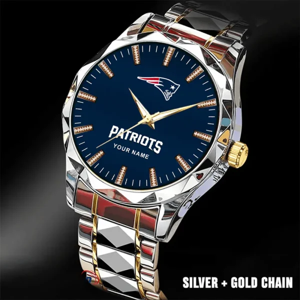 New England Patriots Business Watch For Men Luxury Waterproof Stainless Steel New Design 2025 ANZDMW470 - Image 2