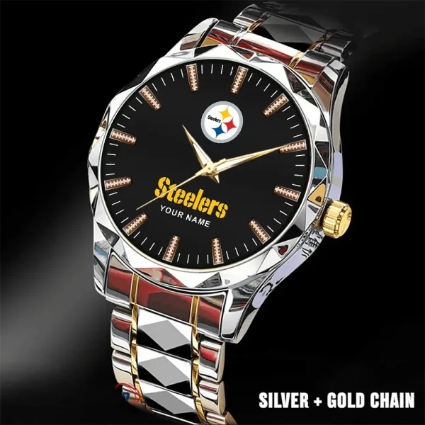 Pittsburgh Steelers Business Watch For Men Luxury Waterproof Stainless Steel New Design 2025 ANZDMW475 - Image 2
