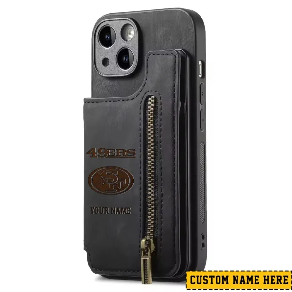 San Francisco 49ers Leather Magnetic Card Solt Wallet Pocket With Holder Zipper Case ANZZCSWLC124