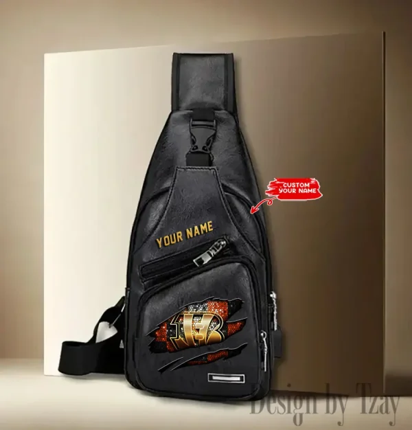 Cincinnati Bengals Fashion Men Chest Bag Single Strap Anti-theft New 2025 SPTLTSLINGBAG168 - Image 3