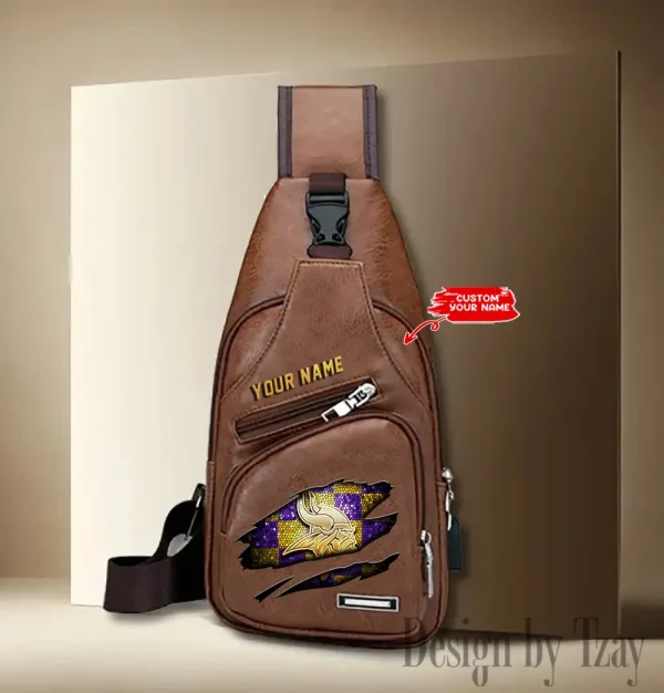 Minnesota Vikings Fashion Men Chest Bag Single Strap Anti-theft New 2025 SPTLTSLINGBAG182