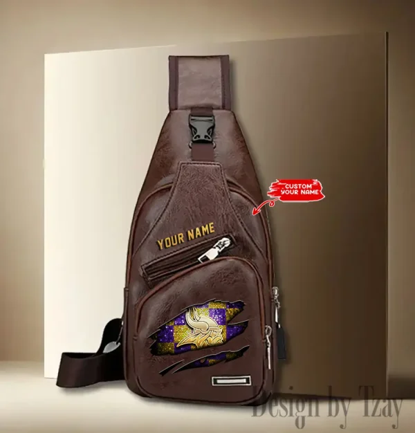 Minnesota Vikings Fashion Men Chest Bag Single Strap Anti-theft New 2025 SPTLTSLINGBAG182 - Image 2