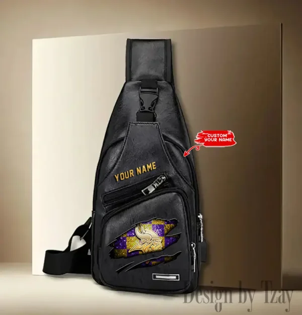Minnesota Vikings Fashion Men Chest Bag Single Strap Anti-theft New 2025 SPTLTSLINGBAG182 - Image 3