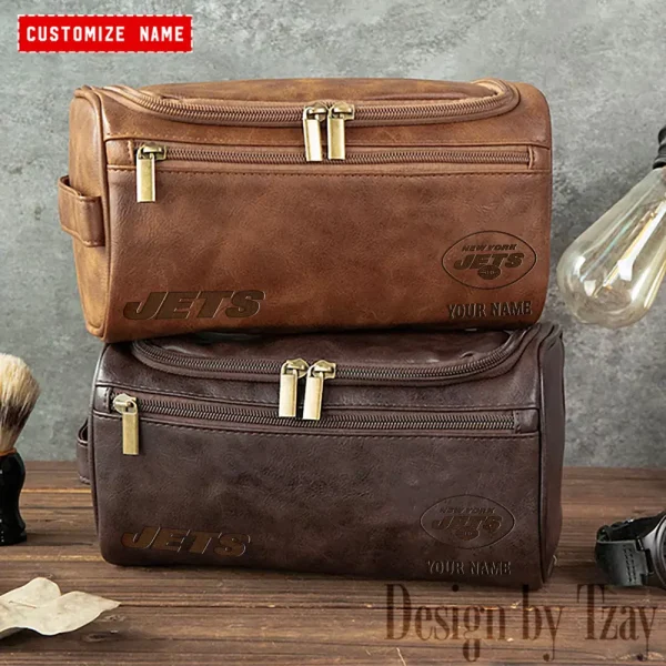 New York Jets NFL Men Vintage Luxury Toiletry Bag Travel 2025 ANZLCB126