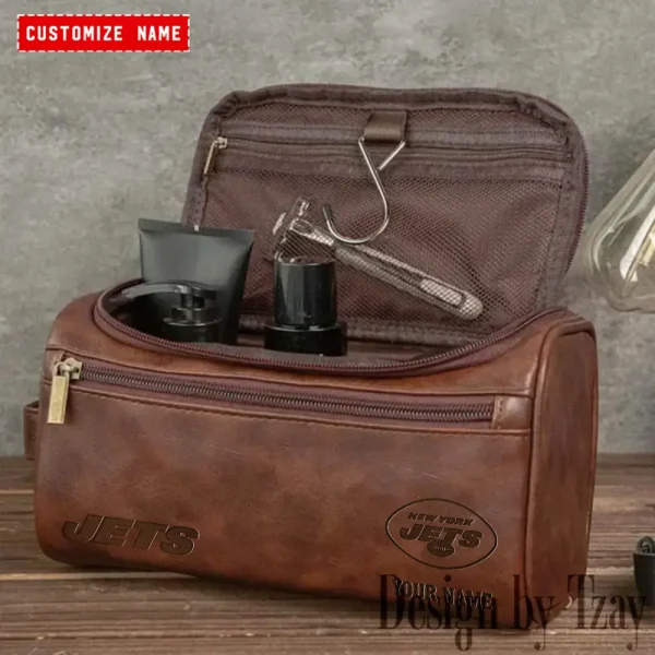 New York Jets NFL Men Vintage Luxury Toiletry Bag Travel 2025 ANZLCB126 - Image 3