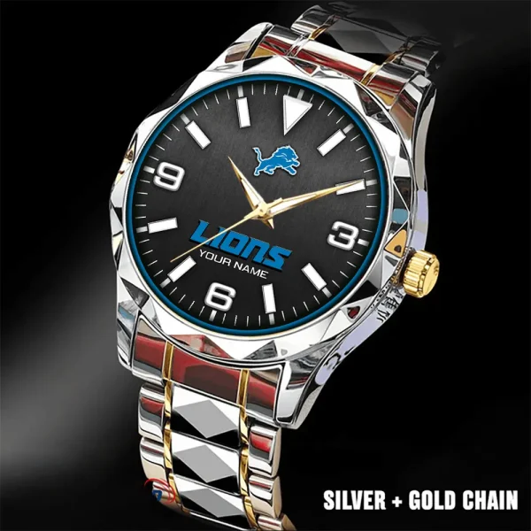 Detroit Lions Business Watch For Men Luxury Waterproof Stainless Steel New Design 2025 ANZDMW555 - Image 2