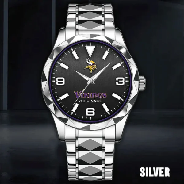Minnesota Vikings Business Watch For Men Luxury Waterproof Stainless Steel New Design 2025 ANZDMW565 - Image 2