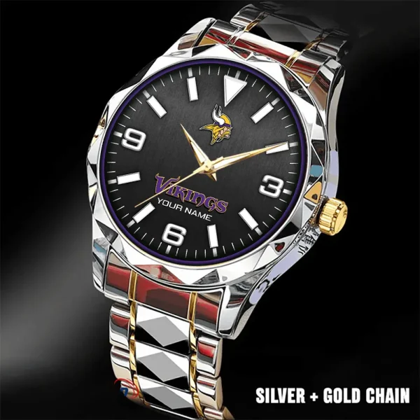 Minnesota Vikings Business Watch For Men Luxury Waterproof Stainless Steel New Design 2025 ANZDMW565 - Image 5