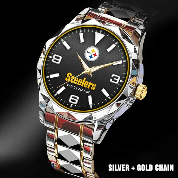 Pittsburgh Steelers Business Watch For Men Luxury Waterproof Stainless Steel New Design 2025 ANZDMW571 - Image 3