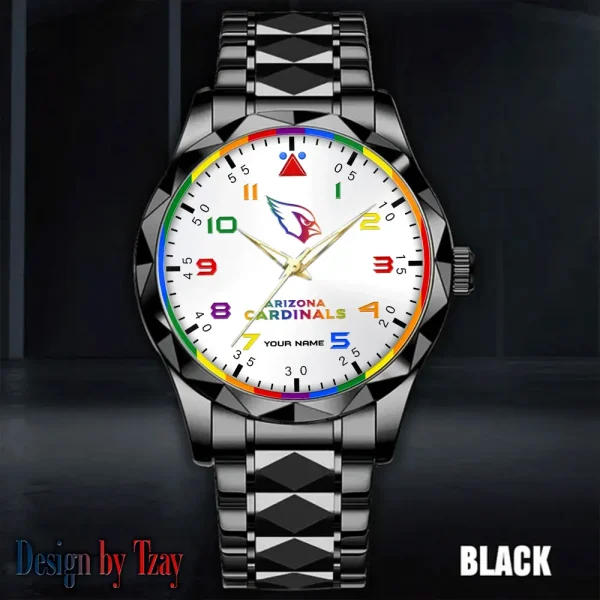 Arizona Cardinals Business Watch For Men Automatic Mechanical Stainless Steel Band 2025 SPTDMW577 - Image 2