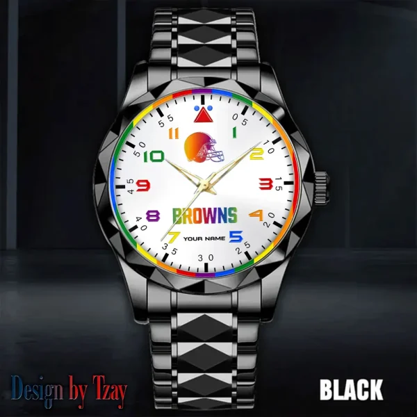 Cleveland Browns Business Watch For Men Automatic Mechanical Stainless Steel Band 2025 SPTDMW584 - Image 2