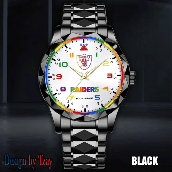 Las Vegas Raiders Business Watch For Men Automatic Mechanical Stainless Steel Band 2025 SPTDMW593 - Image 5