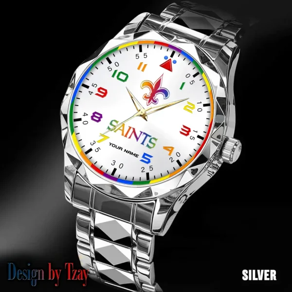 New Orleans Saints Business Watch For Men Automatic Mechanical Stainless Steel Band 2025 SPTDMW599 - Image 3