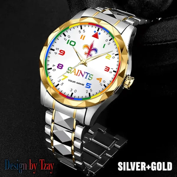 New Orleans Saints Business Watch For Men Automatic Mechanical Stainless Steel Band 2025 SPTDMW599