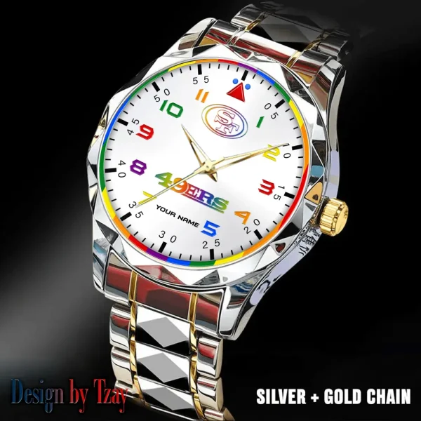 San Francisco 49ers Business Watch For Men Automatic Mechanical Stainless Steel Band 2025 SPTDMW604 - Image 5