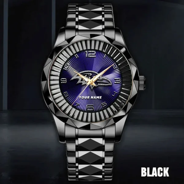 Baltimore Ravens Business Watch For Men Automatic Mechanical Stainless Steel Band 2025 SPTDMW611 - Image 4
