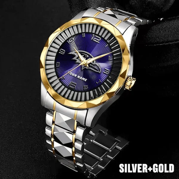 Baltimore Ravens Business Watch For Men Automatic Mechanical Stainless Steel Band 2025 SPTDMW611