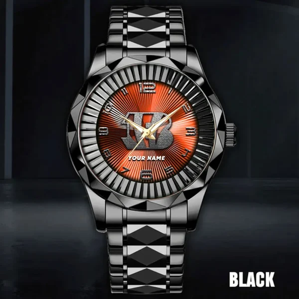 Cincinnati Bengals Business Watch For Men Automatic Mechanical Stainless Steel Band 2025 SPTDMW615 - Image 4