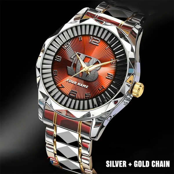 Cincinnati Bengals Business Watch For Men Automatic Mechanical Stainless Steel Band 2025 SPTDMW615 - Image 5