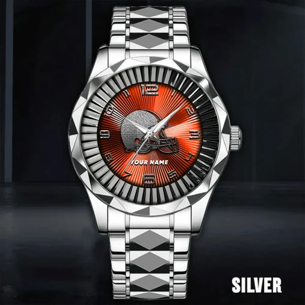 Cleveland Browns Business Watch For Men Automatic Mechanical Stainless Steel Band 2025 SPTDMW616 - Image 2
