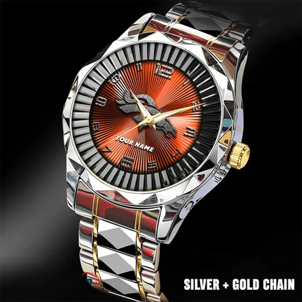 Denver Broncos Business Watch For Men Automatic Mechanical Stainless Steel Band 2025 SPTDMW618 - Image 5