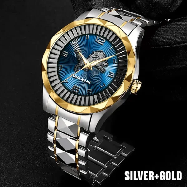 Detroit Lions Business Watch For Men Automatic Mechanical Stainless Steel Band 2025 SPTDMW619