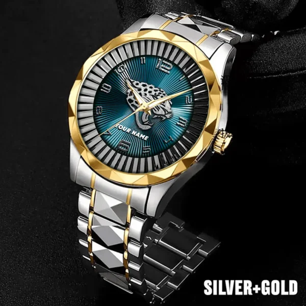 Jacksonville Jaguars Business Watch For Men Automatic Mechanical Stainless Steel Band 2025 SPTDMW623