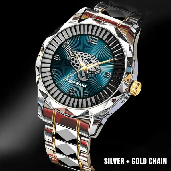 Jacksonville Jaguars Business Watch For Men Automatic Mechanical Stainless Steel Band 2025 SPTDMW623 - Image 5