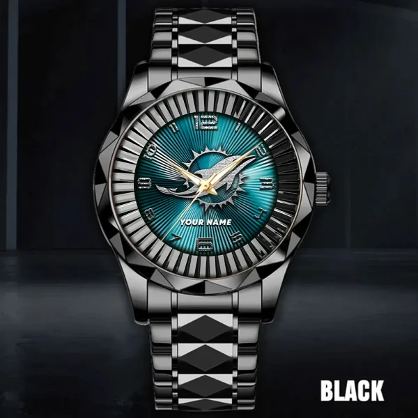 Miami Dolphins Business Watch For Men Automatic Mechanical Stainless Steel Band 2025 SPTDMW628 - Image 4