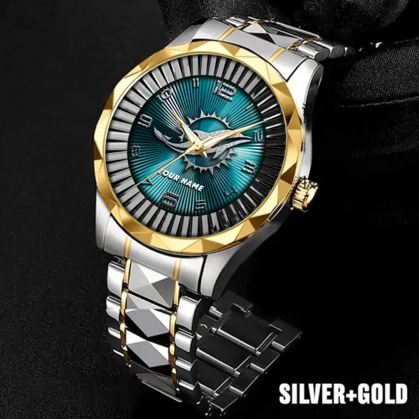 Miami Dolphins Business Watch For Men Automatic Mechanical Stainless Steel Band 2025 SPTDMW628