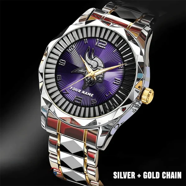 Minnesota Vikings Business Watch For Men Automatic Mechanical Stainless Steel Band 2025 SPTDMW629 - Image 2