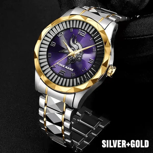 Minnesota Vikings Business Watch For Men Automatic Mechanical Stainless Steel Band 2025 SPTDMW629