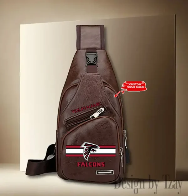 Atlanta Falcons Cool Leather Sling Crossbody Backpack Chest Bag For Men New Design 2025 ANZLTSLINGBAG195 - Image 3