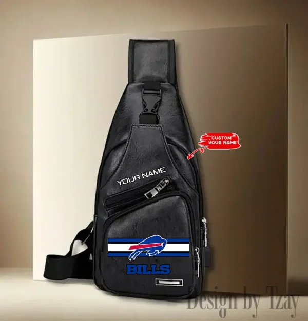 Buffalo Bills Cool Leather Sling Crossbody Backpack Chest Bag For Men New Design 2025 ANZLTSLINGBAG197