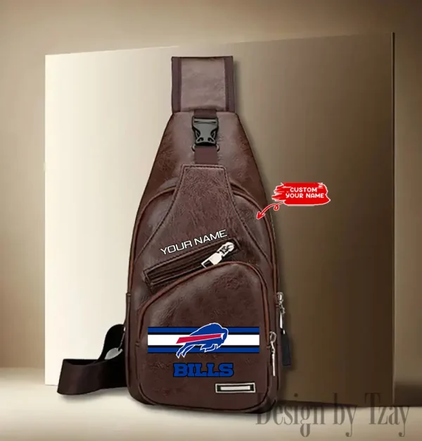Buffalo Bills Cool Leather Sling Crossbody Backpack Chest Bag For Men New Design 2025 ANZLTSLINGBAG197 - Image 3