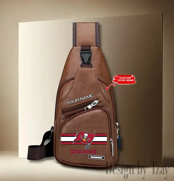 Tampa Bay Buccaneers Cool Leather Sling Crossbody Backpack Chest Bag For Men New Design 2025 ANZLTSLINGBAG223 - Image 2