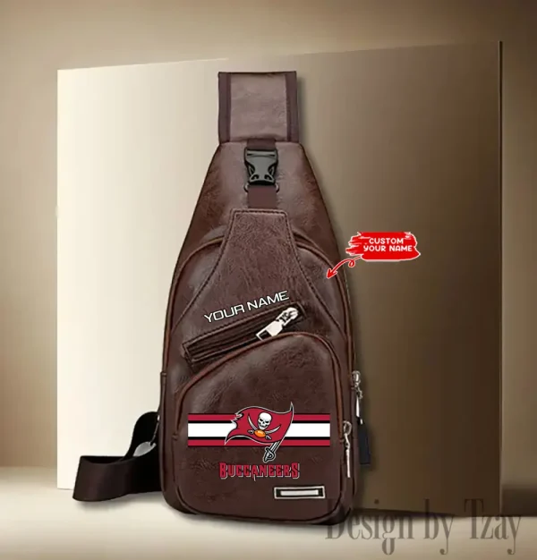 Tampa Bay Buccaneers Cool Leather Sling Crossbody Backpack Chest Bag For Men New Design 2025 ANZLTSLINGBAG223 - Image 3