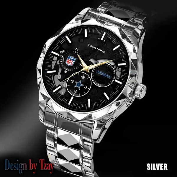 Dallas Cowboys Business Watch For Men Automatic Mechanical Stainless Steel Band 2025 SPTDMW649 - Image 5