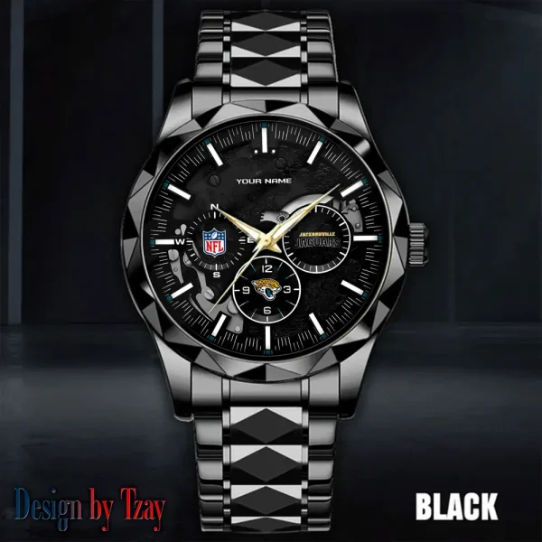 Jacksonville Jaguars Business Watch For Men Automatic Mechanical Stainless Steel Band 2025 SPTDMW655 - Image 3