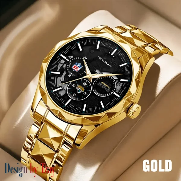 Jacksonville Jaguars Business Watch For Men Automatic Mechanical Stainless Steel Band 2025 SPTDMW655 - Image 4