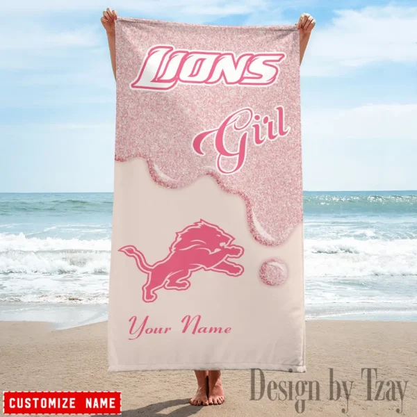 Detroit Lions NFL Beach Towels New 2025 AZBTOWEL545