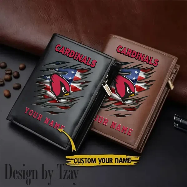 Arizona Cardinals Leather Vertical Men Wallet Gifts For Fans SPTLVW852