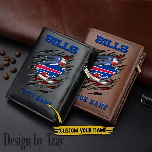 Buffalo Bills Leather Vertical Men Wallet Gifts For Fans SPTLVW855