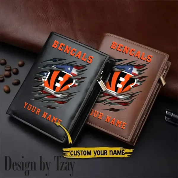 Cincinnati Bengals Leather Vertical Men Wallet Gifts For Fans SPTLVW858
