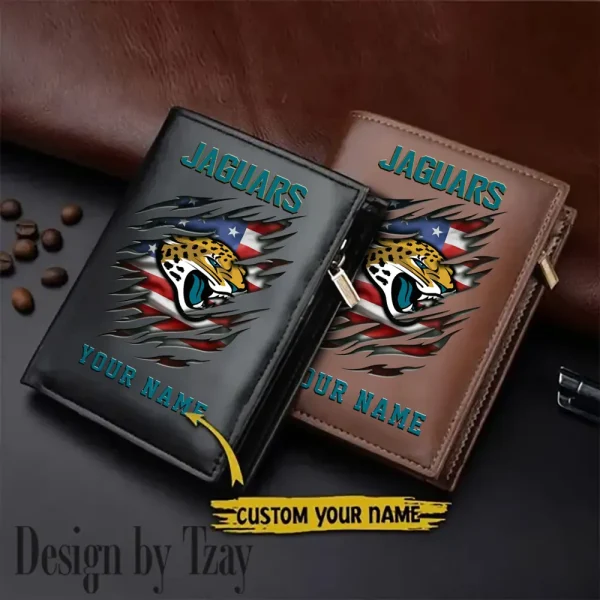 Jacksonville Jaguars Leather Vertical Men Wallet Gifts For Fans SPTLVW865