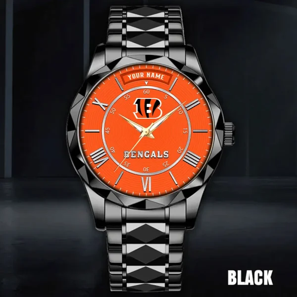 Cincinnati Bengals Business Watch For Men Luxury Waterproof Stainless Steel New Design 2025 ANZDMW712 - Image 2