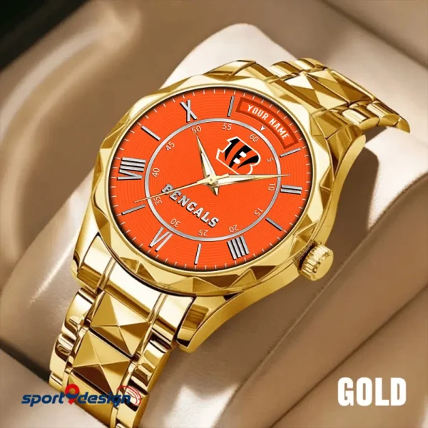 Cincinnati Bengals Business Watch For Men Luxury Waterproof Stainless Steel New Design 2025 ANZDMW712 - Image 4