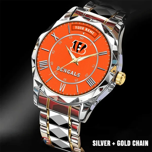 Cincinnati Bengals Business Watch For Men Luxury Waterproof Stainless Steel New Design 2025 ANZDMW712 - Image 5