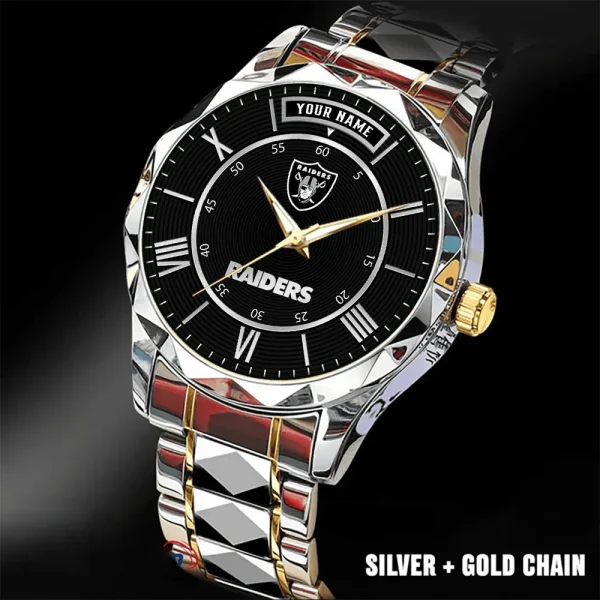 Las Vegas Raiders Business Watch For Men Luxury Waterproof Stainless Steel New Design 2025 ANZDMW722 - Image 2