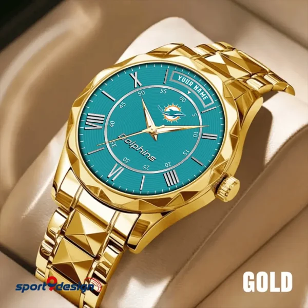 Miami Dolphins Business Watch For Men Luxury Waterproof Stainless Steel New Design 2025 ANZDMW725 - Image 4